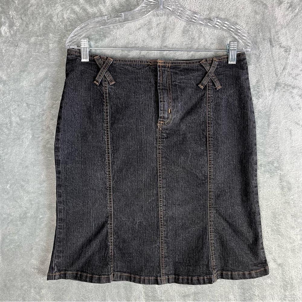 Vintage‎ Y2K Low Rise Denim Jean Skirt Size 11 12 Squeeze Stephen Hardy 2000s